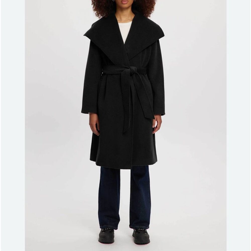 NWT Noize Lena Long Length Vegan Wool Coat small